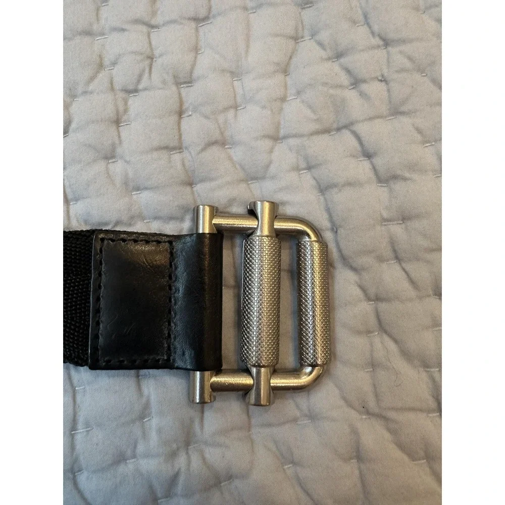Medium (32 -34) Black Canvas Belt Cool Buckle